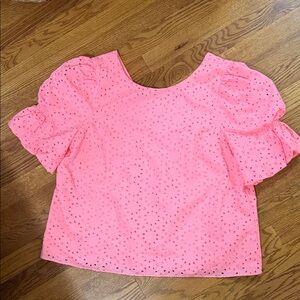 Lilly Pulitzer Eyelet Blouse with Puff Sleeves